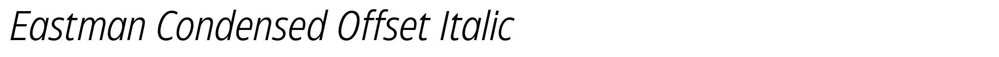 Eastman Condensed Offset Italic image